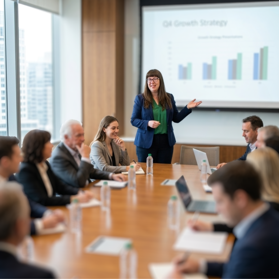 Boardroom presentation (900 x 900 px)